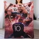 thumbnail image 4 of Kylian Mbappé Manta de franela anti-pilling, suave, ligera, esponjosa y acogedora de lujo para hogar y cocina – Perfecta para niños y adultos,101.6 cm × 152.4 cm, 4 of 6