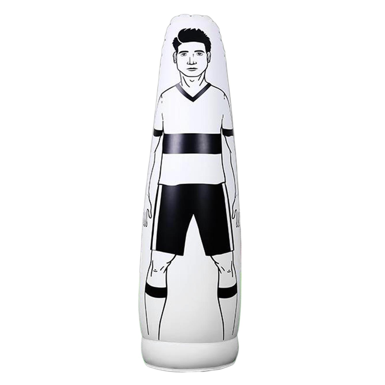 Ioensy - Saco De Boxeo Inflable Para Entrenamiento De Fútbol, Defensor Ficticio, Duradero, Para Pared, Blanco, 175Cm