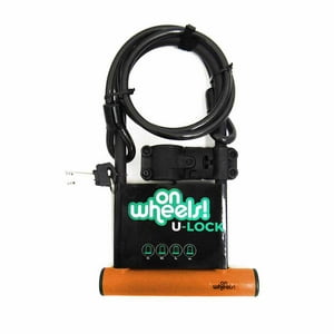 Candado U-Lock Onwheels Largo Con Piola Y Soporte - Naranjo