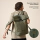 thumbnail image 5 of Mochila Roll Top Makalu 22L Impermeable Porta Notebook Lhotse verde Talla única, 5 of 7