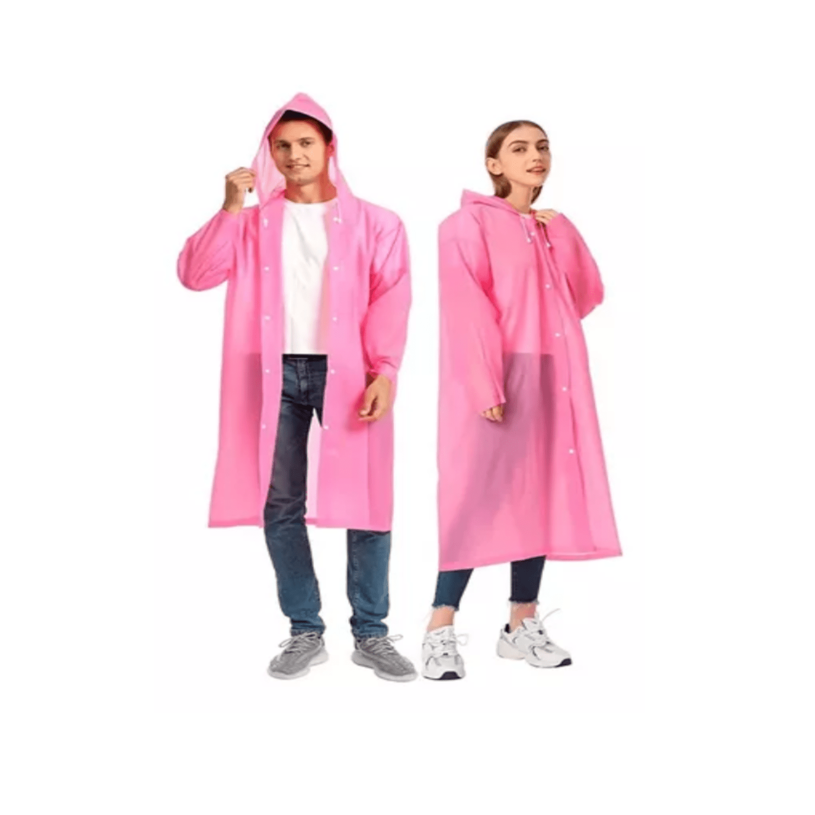 Genérico - Capa Poncho Impermeable Lluvia Unisex Adulto Unidad Rosado