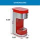 thumbnail image 4 of Cafetera de una taza Koolatron K‑Cup/Café molido, color rojo, con apagado automático, 4 of 5