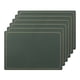 thumbnail image 1 of REGALWOVEN Juego de Manteles Individuales de Cuero Sintético de 6 para Cocina Comedor Verde Oscuro 18"x12", 1 of 6
