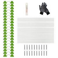 Magideal - Juego De Neumáticos Para Invernadero, Marco De Soporte De Red Para Neumáticos, Fácil Instalación, Juego De Postes De Fibra Plegables Para Jardinería Juego De 30 Aros.