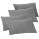 thumbnail image 1 of Funda de almohada Elegant Comfort, paquete de 4 unidades, microfibra, 1500, color gris, 1 of 5