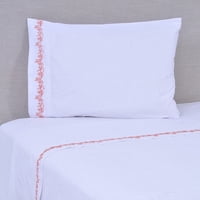 Mashini - Sábana Bord. 180 Hilos 1.5 P Ramas Rosado