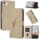 thumbnail image 1 of Funda Cartera Fibra de Carbono para iPhone 16e con Soporte y Cierre Magnético Oro, 1 of 6