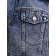 thumbnail image 5 of INSPIRE CHIC Chaqueta de Jean Azul XL para Mujer de Regreso a Clases con Mangas Cortas Recortadas, Botones y Desgastado, 5 of 6