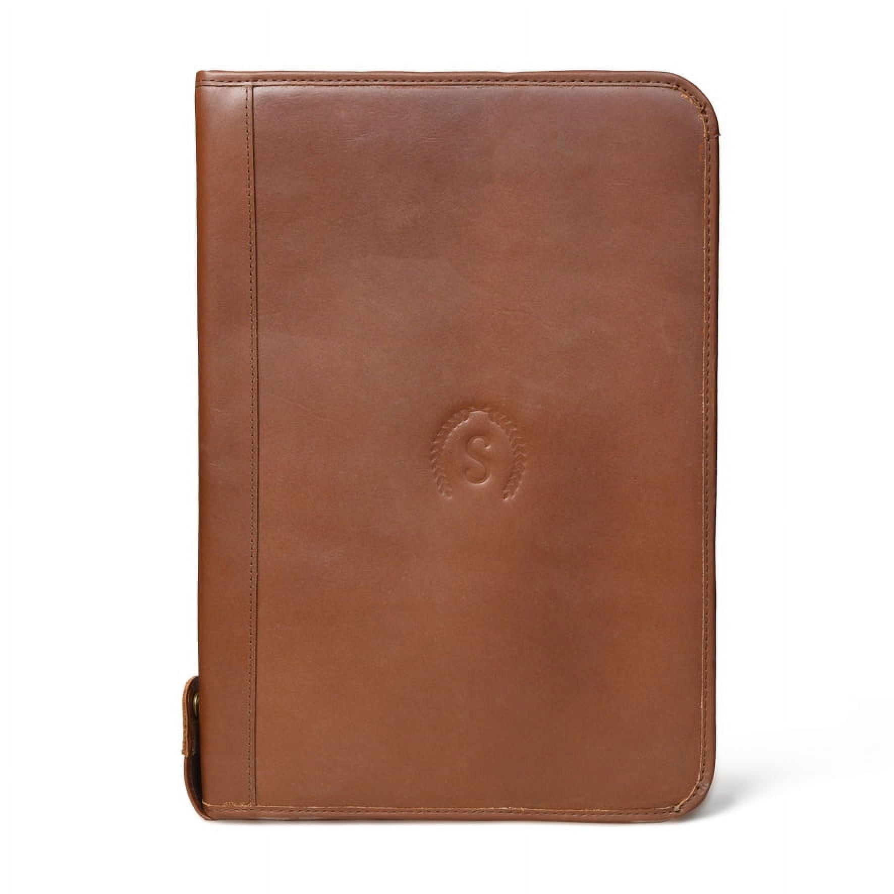 Portafolio Sharo Genuine Leather And Suede Folio Cuero Becerro