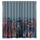 thumbnail image 1 of Cortina de ducha de Batman de dibujos animados, juego de cortina de baño con ganchos, tamaño 66 x 72 pulgadas, 1 of 3