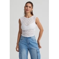 Fashionspark - Polera Mujer Encaje Blanco - Lv