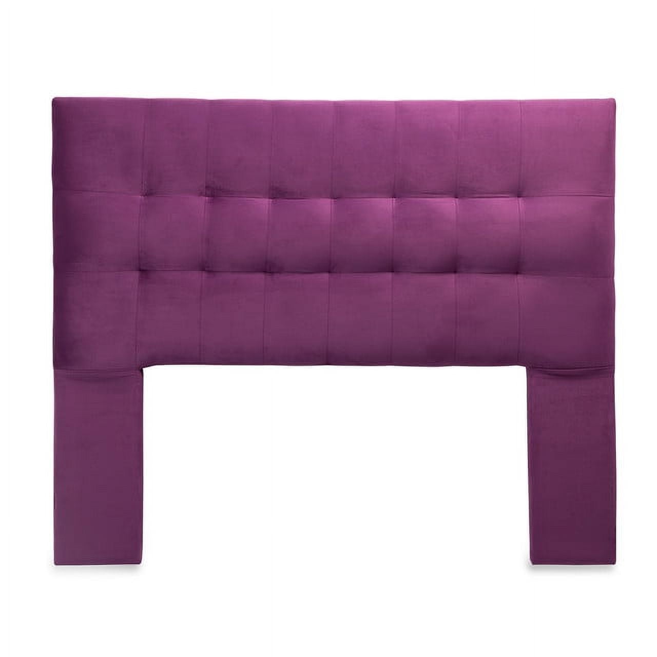 Dgb - Respaldo Cama 2 Plazas Felpa Morado Alicante Cp