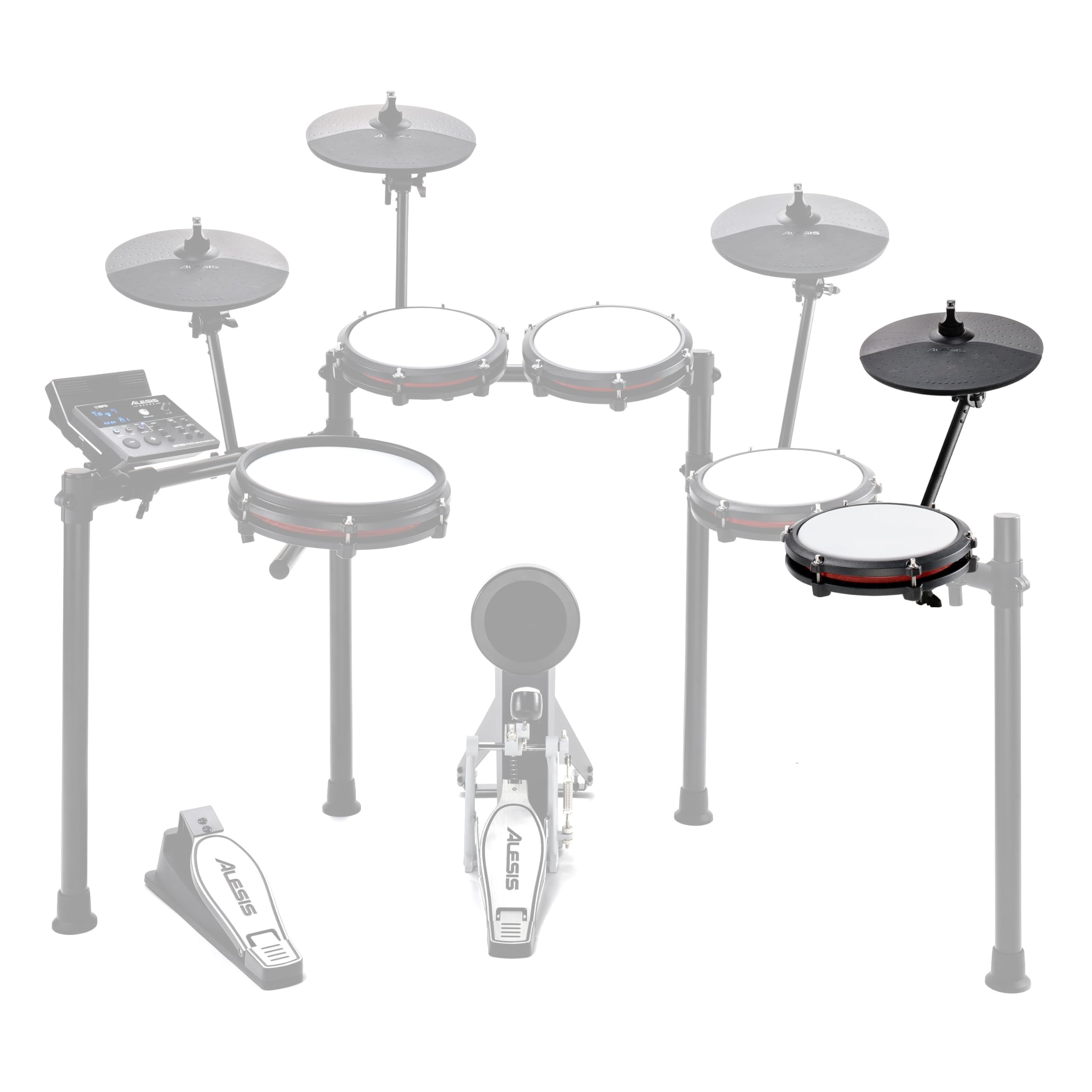 Set De Batería Expansion Alesis Nitro Max Con Mesh Tom Pad Y 10 Platillos