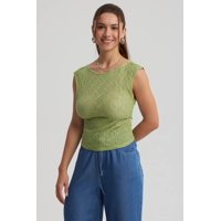 Fashionspark - Polera Mujer Encaje Verde