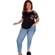 thumbnail image 4 of Polera Negra  Estampado Floral con Bolsillo., 4 of 5