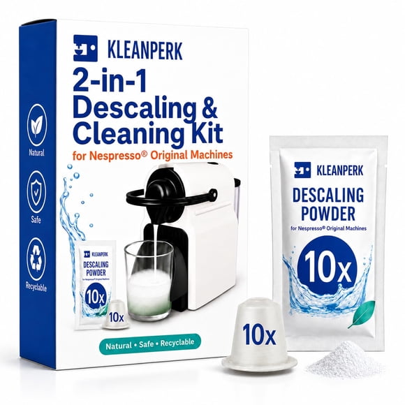 Kit KLEANPERK de Limpieza y Descalcificación 2 en 1 compatible con Nespresso