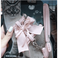 Genérico - Arnes Para Gatos Con Forma De Lazo Rosa