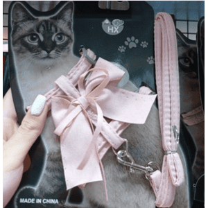 Genérico - Arnes Para Gatos Con Forma De Lazo Rosa