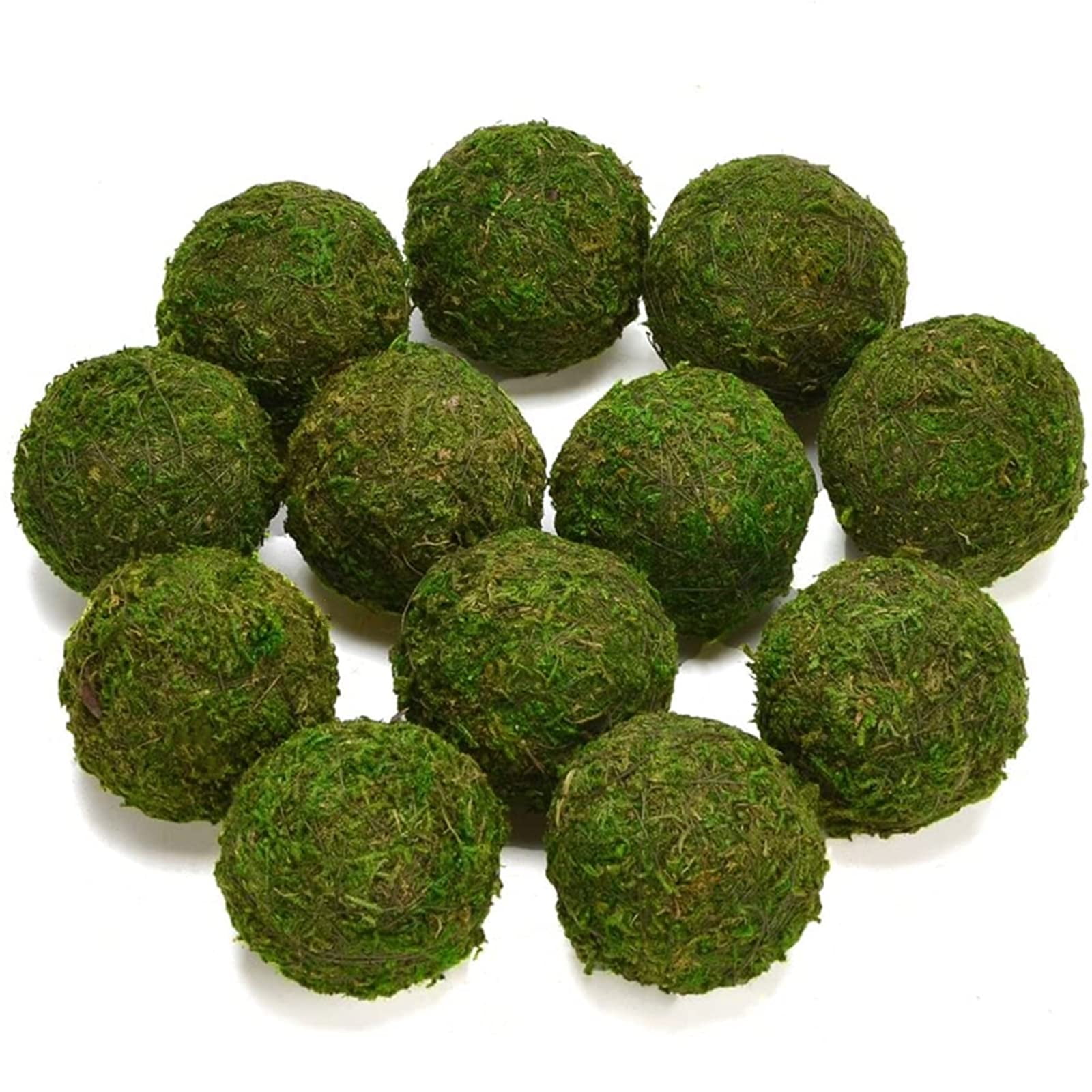 Bola De Musgo Decorativa Byher Natural Green Moss (9 Cm), Juego De 6