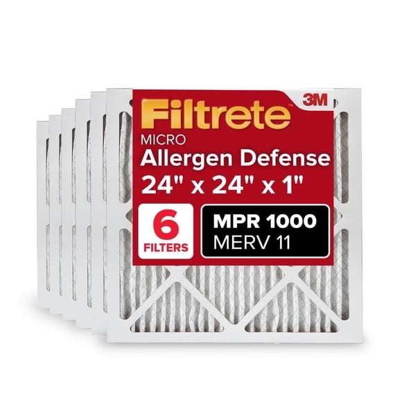 Filtro de aire HVAC Filtrete 24x24x2 cm MERV 11, paquete de 6