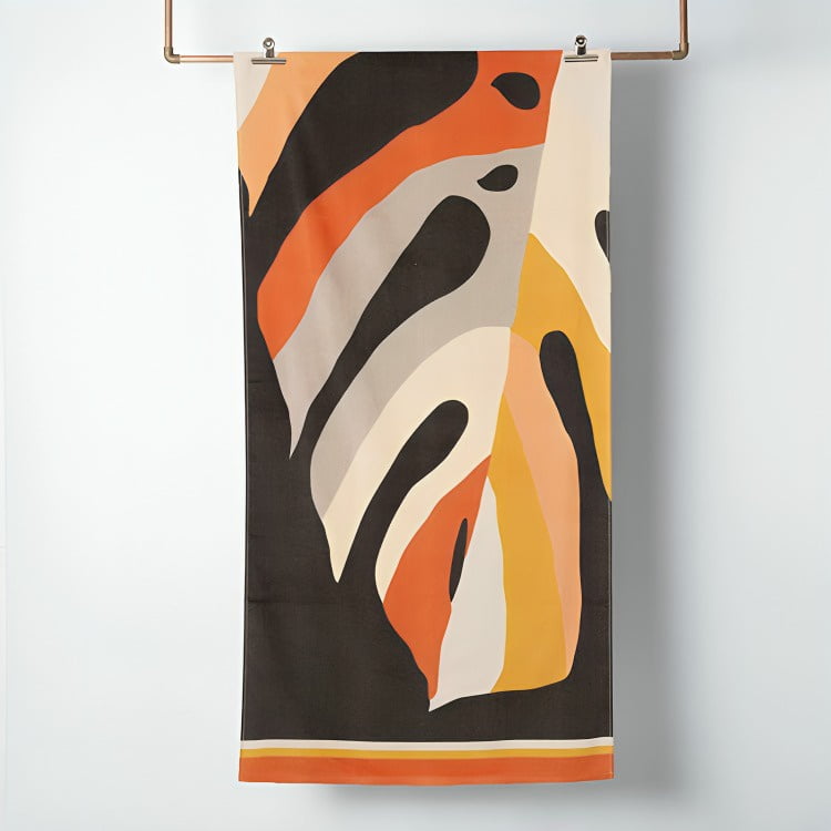 Mashini - Toalla De Playa Algodón Velour Monstera