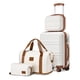 thumbnail image 1 of Set De Equipaje K1871 4 Piezas Carry On Hardside Color Crema Y Blanco, 1 of 8