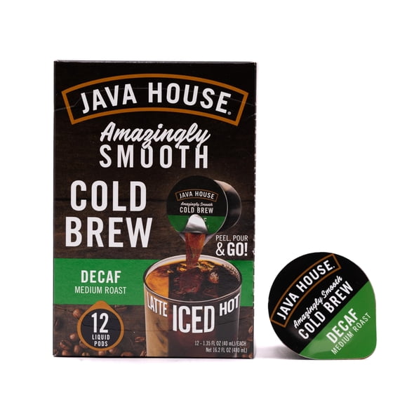 Cápsulas de café Java House descafeinado Cold Brew, 12 cápsulas líquidas