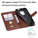 thumbnail image 4 of Funda con Cremallera para Motorola MOTO E7 Plus, Carcasa Cartera de Cuero PU con Soporte y Tarjetero, 4 of 5