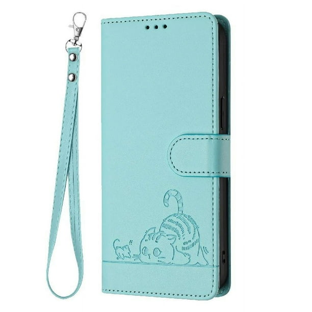 Funda tipo cartera FOXDOCK para Motorola MOTO G 5G 2020 con soporte, ranuras, RFID, diseño de gato