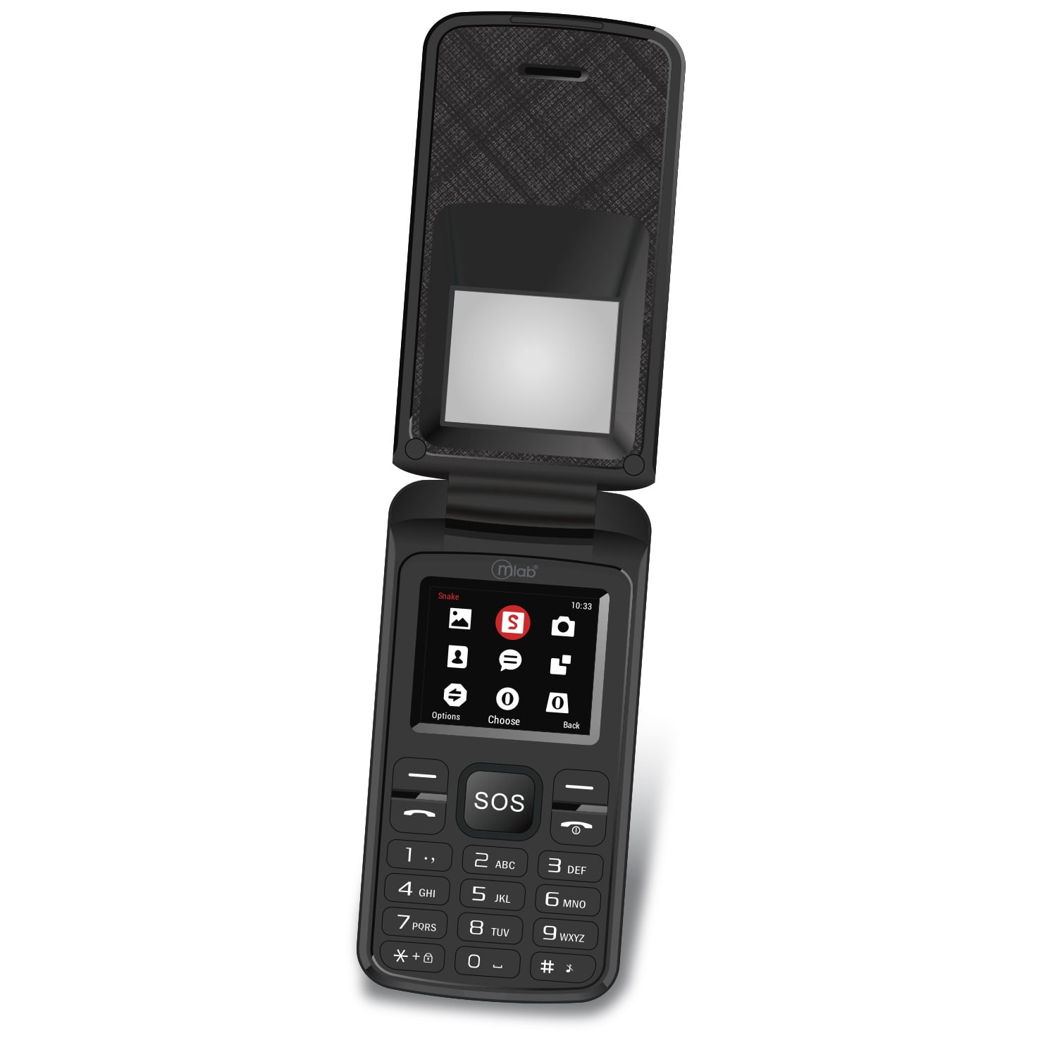 Telefono Senior Shell 4g Sos 1,8" Black Mlab