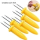 thumbnail image 1 of 10/20pcs Fork Corn Skewer Stainless Steel Corn Holders Corn On The Cob Skewers Fruit Forks Outdoor Barbecue Tool Back To School School Supplies Student College Dorm Room Apartment Essential BBQ Access, 1 of 5