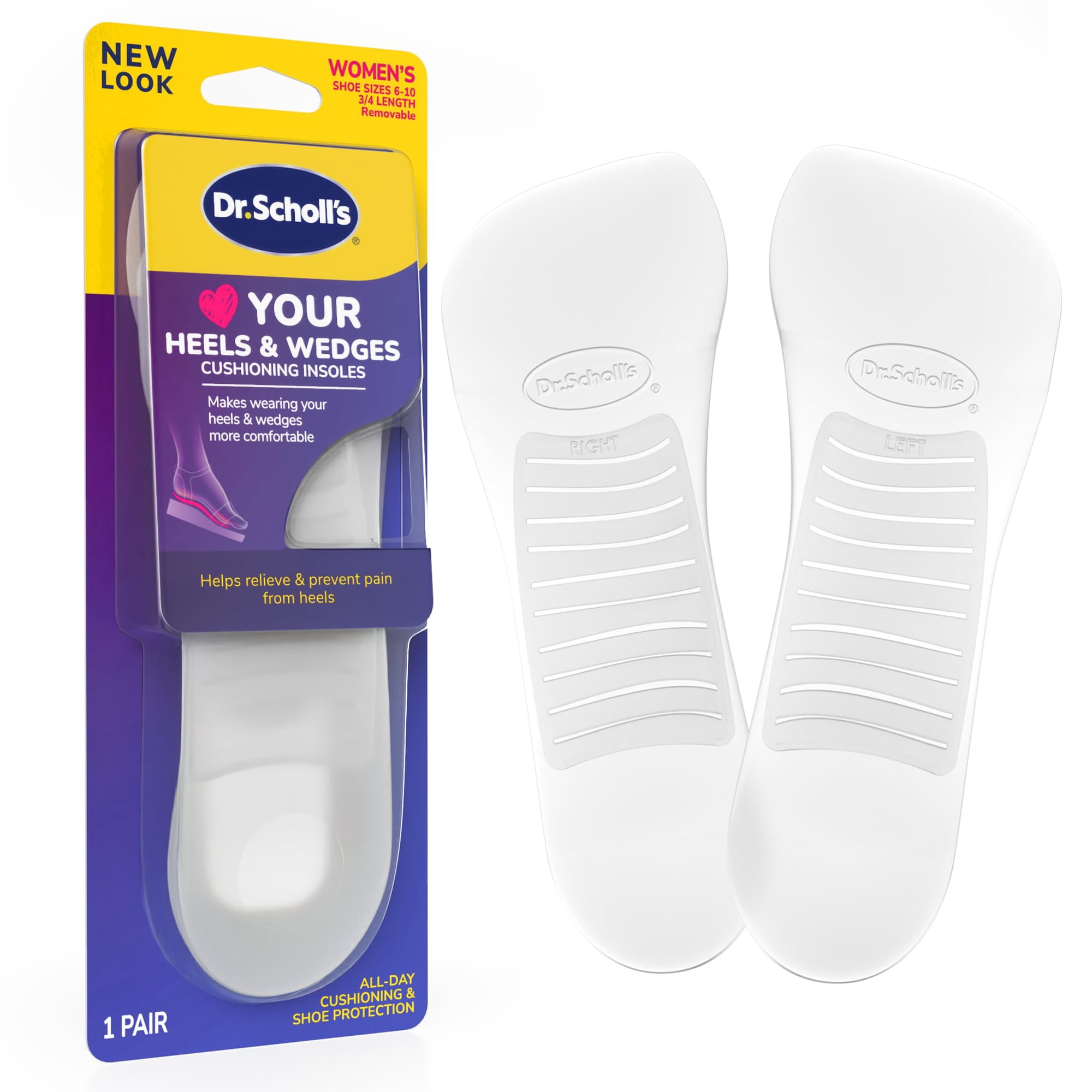 Plantillas Dr. Scholl's Love Your Heels & Wedges De 3/4 De Longitud