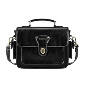 Ecosusi Bolso Mensajero Alison De Cuero Vegano - Negro