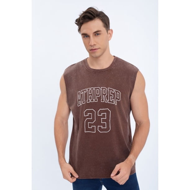 Polera Musculosa Hombre Algodón Sin Mangas Colores Letras 7601