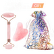 thumbnail image 1 of Natural Rose Quartz Jade Roller Gua Sha Set Facial Body Massager Roller Jade Stone Massage Set Face Lifting Beauty Massage Tools, 1 of 3