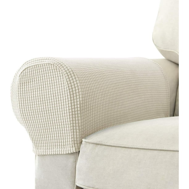 Juego de 2 fundas elásticas de jacquard para reposabrazos de sofá y sillón, antideslizantes, para reposabrazos de sofá reclinable.