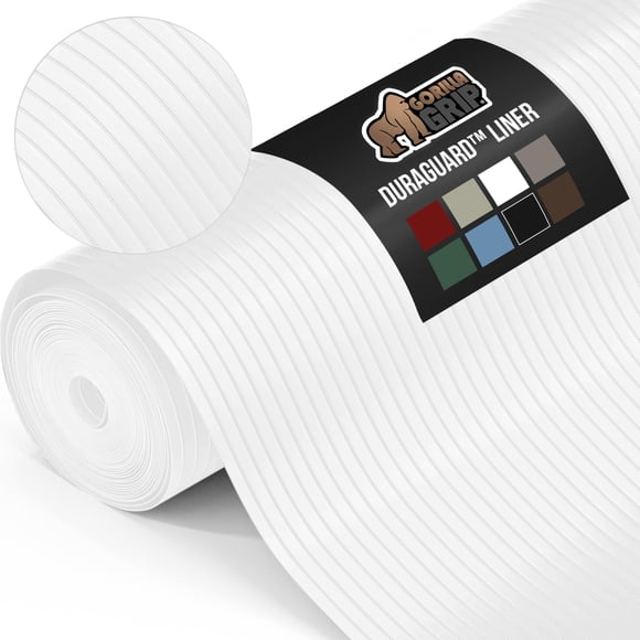 Forro de estante Gorilla Grip DuraGuard, 17,5 x 30 cm, impermeable, blanco