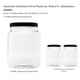 thumbnail image 2 of Frascos de plástico para almacenamiento CLEARVIEW CONTAINERS 1.9 L (paquete de 2, negro), 2 of 6