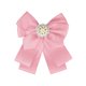 thumbnail image 1 of INSPIRE CHIC Lazo de Broche con Cinta para Mujer de Regreso a Clases, Moño para Uniforme Escolar con Perlas Rosa, 1 of 4