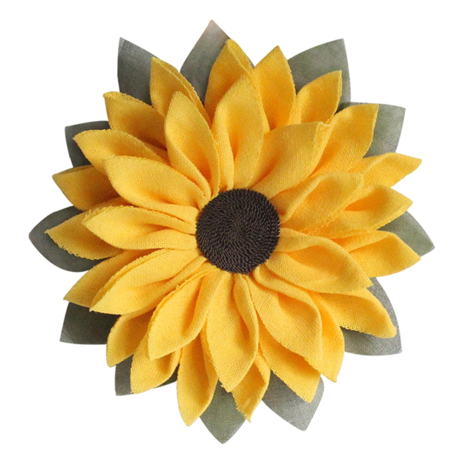 Bothyi - Guirnalda De Tela De Corona De Girasol De Bienvenida De 42 Cm Para Adorno De Sala De Estar De Otoño