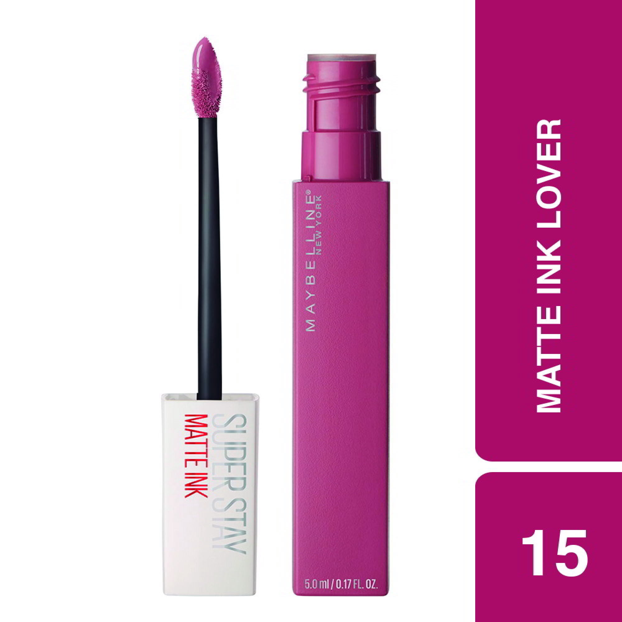 Labial Maybelline Larga Duración Superstay Matte Ink 15 Lover 5 Ml