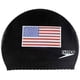 thumbnail image 1 of Gorro de natación Speedo Latex con bandera unisex negra con protección UV, 1 of 1