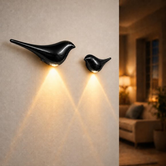 Aplique de pared Civicia Pack de 2 en negro obsidiana – plástico