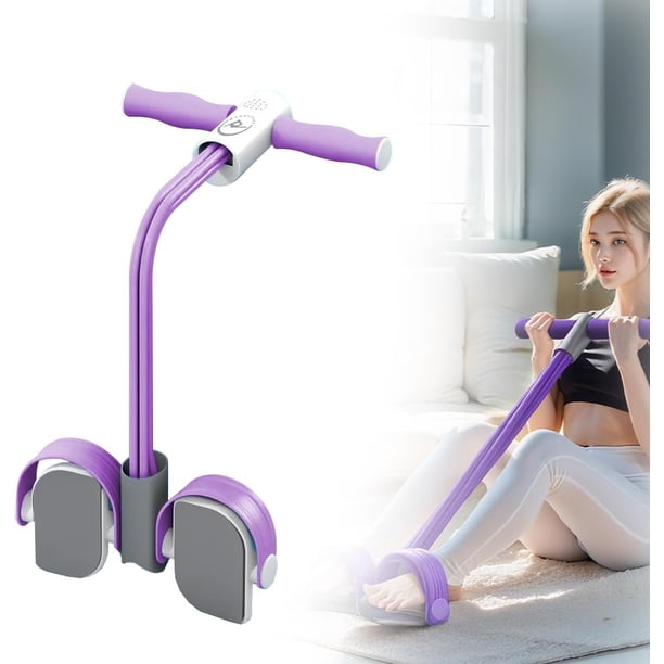 Banda resistencia pedal 6 tubos entrenamiento tensión manual abdomen cintura brazo pierna