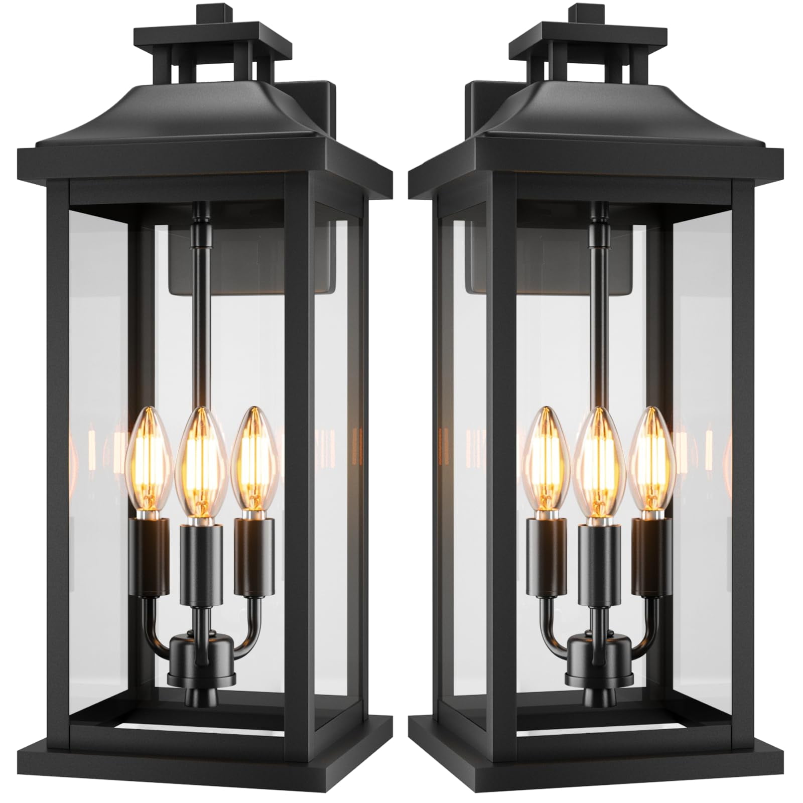 Luminarias Venzblomia 20 Pulgadas 3 Luces Negras