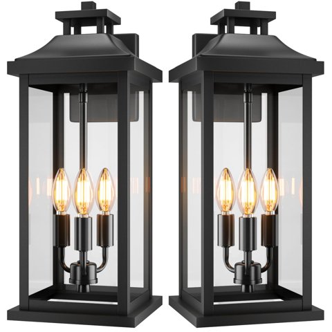 Luminarias Venzblomia 20 Pulgadas 3 Luces Negras