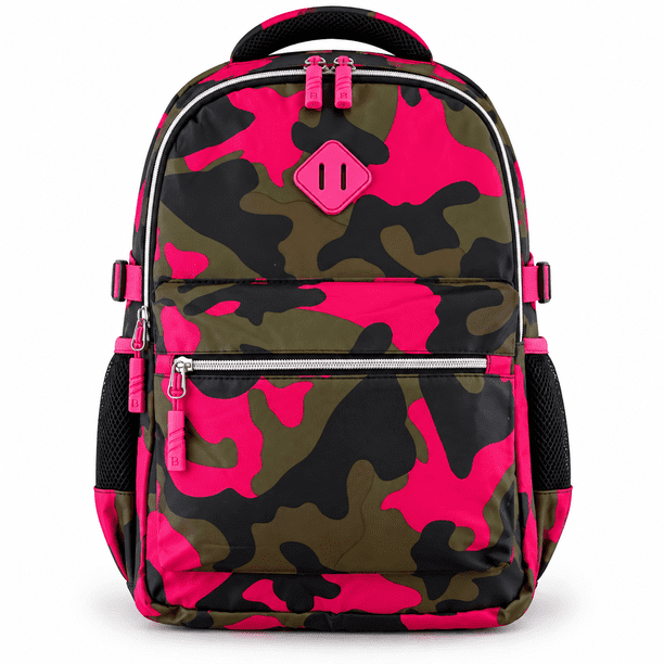 Mochila Semi Acolchada 27 L Camuflada con Bolsillos Laterales