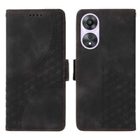 Carcasa Foxdock Oppo A78 5G De Cuero Pu, Diseño Acolchado Clásico, Protección Contra Caídas Y Rayones