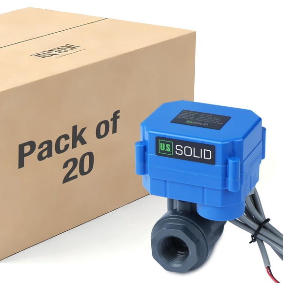 Válvula de bola motorizada U.S. Solid 1/2" NPT 9-36V CA/CC (paquete de 20)
