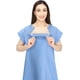 thumbnail image 5 of Bata de hospital NY Threads para mujer, suave y elegante, azul cielo, 5 of 7